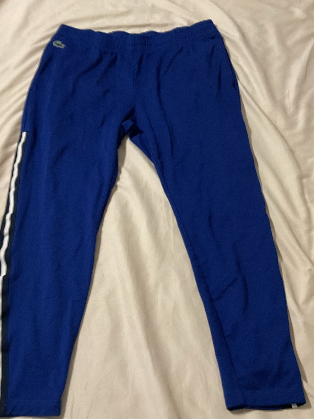 Lacoste Royal Blue Men's Track Joggers with Side Stripe